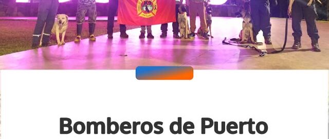 Bomberos de Puerto Iguazú participaron de un encuentro de unidades caninas con simulacros operativos